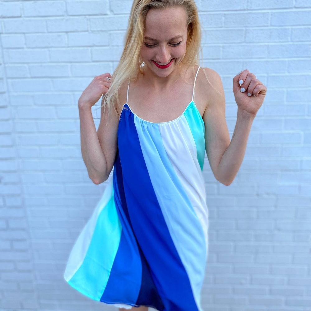 Francesca’s Chiffon Shift Dress - Picture 3 of 5